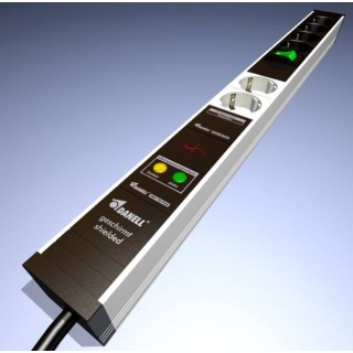 Multiprise blindée Danell 4 prises avec interrupteur bipolaire 