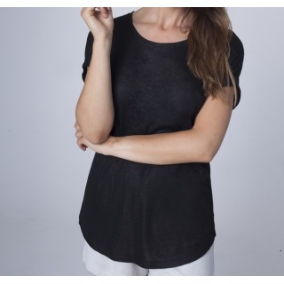 Tee shirt ELLA femme anti-ondes noir ou gris argent