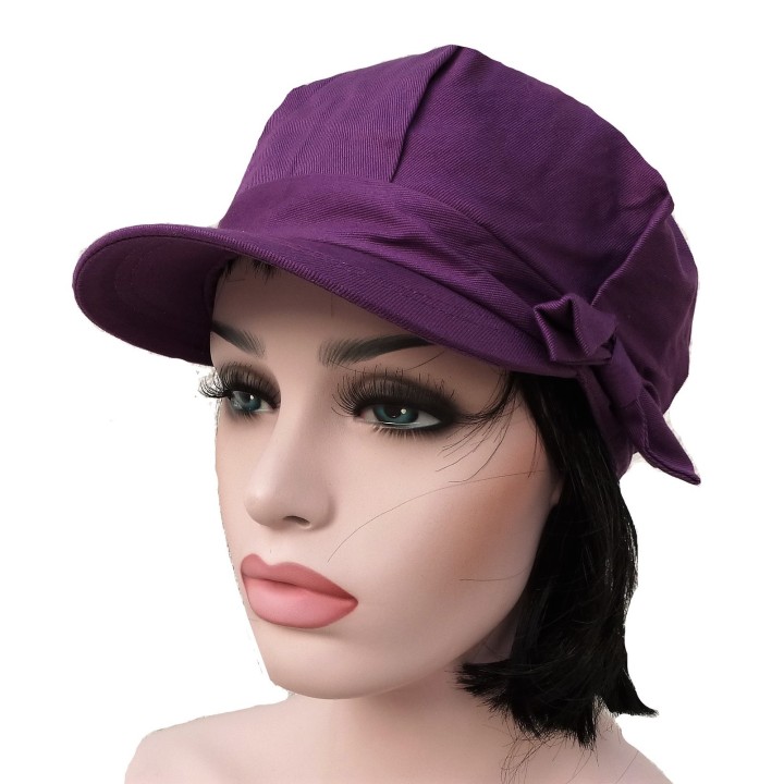 Casquette anti ondes GLAM -89dB Ray Swiss Shielding - Prune