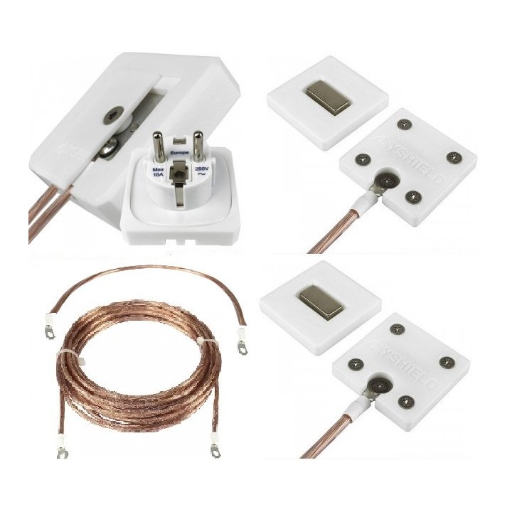 kit GCME2 Yshield mise a la terre pour baldaquin et tapis anti ondes
