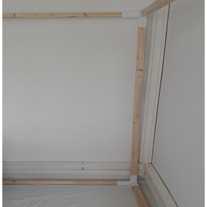 Kit 8 cornières métalliques structure autoportante pour baldaquin anti-ondes