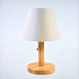 Lampe de chevet bois coton blindée Danell 