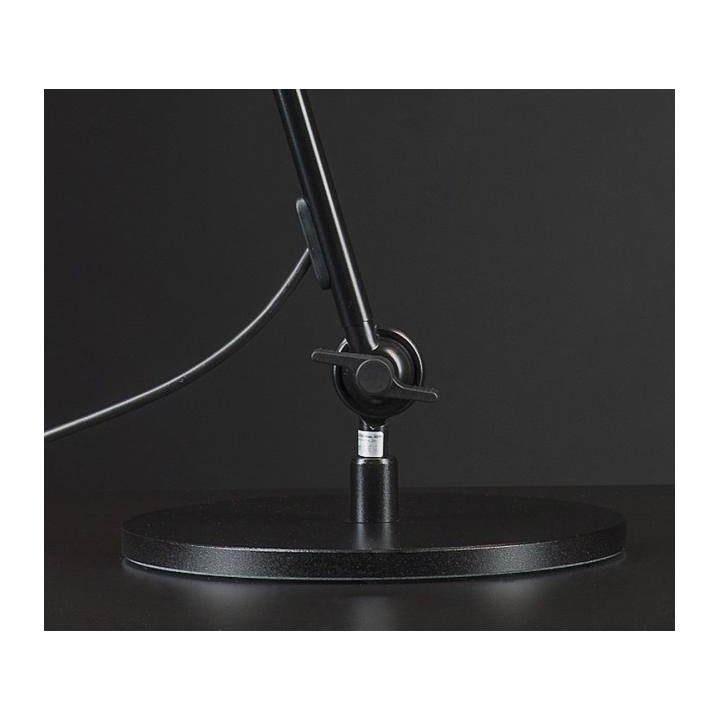 Pied pour lampe de bureau blindée Architecte alu noir mat Danell 
