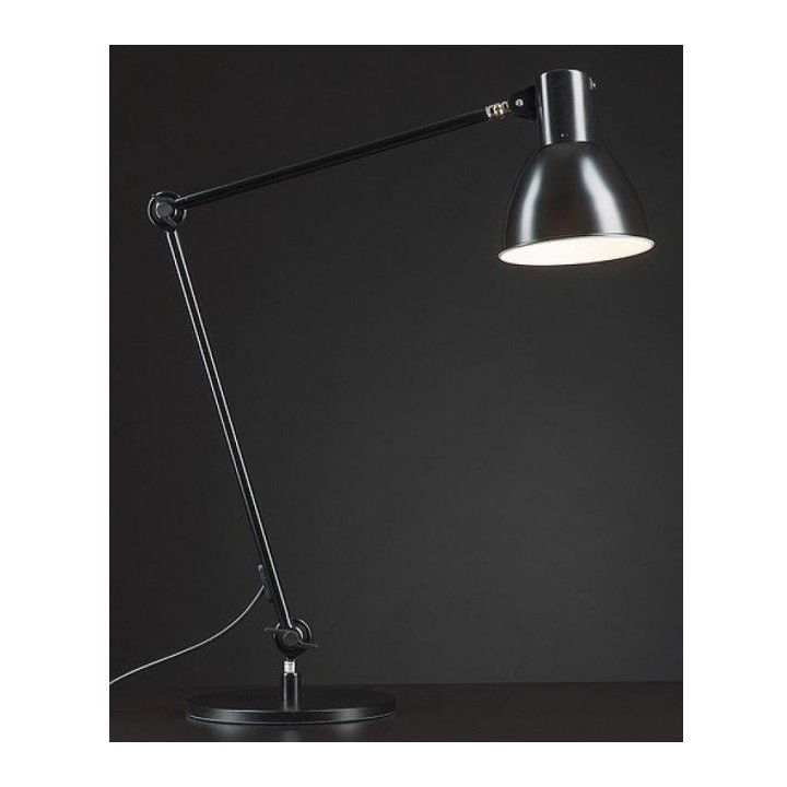 Lampe de bureau blindée Architecte alu noir mat Danell 
