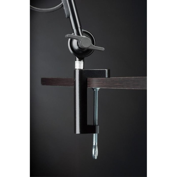Lampe de bureau blindée Architecte alu noir mat Danell 
