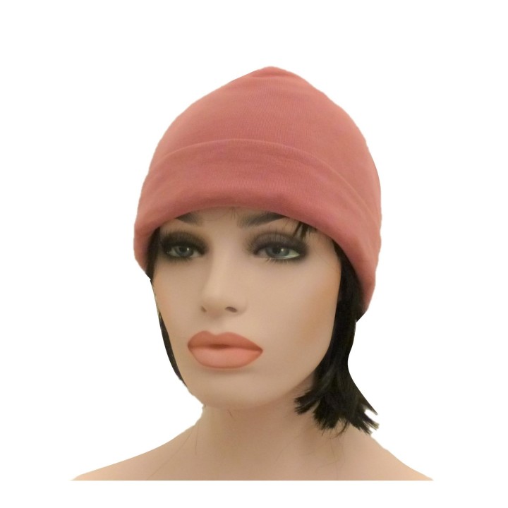 Bonnet Beanies anti ondes LOVAL -50dB Swiss Shield - rose pale