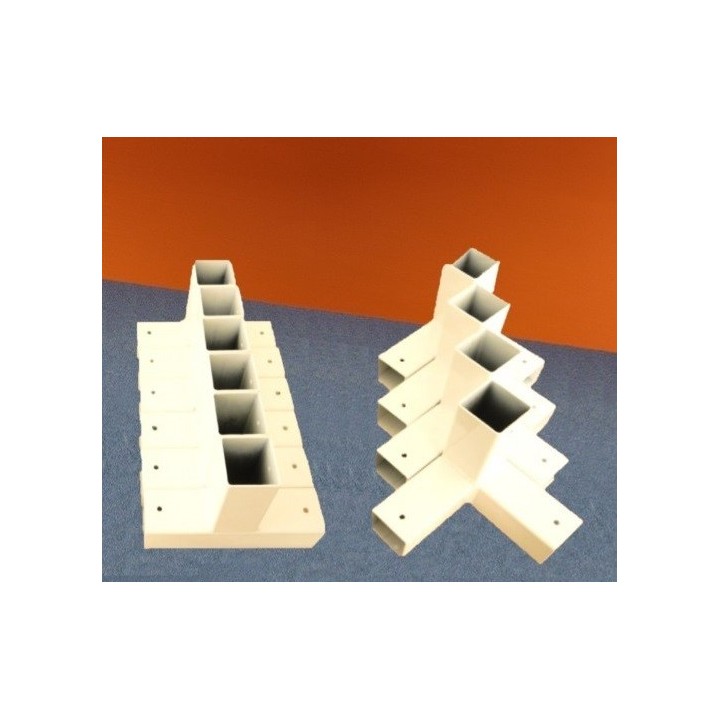 Kit 8 cornières métalliques structure autoportante pour baldaquin anti-ondes