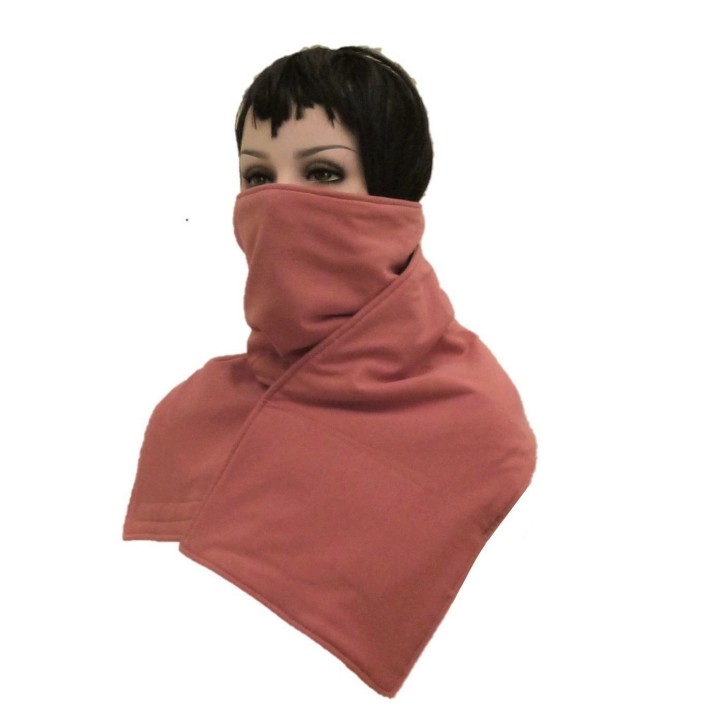 Foulard anti ondes -50dB Swiss Shield rose pale