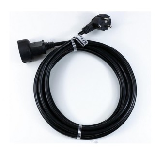 Rallonge blindée 5 mètres x 1.5 mm² noire