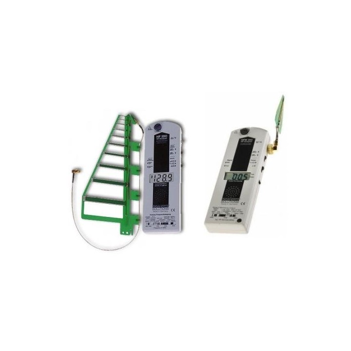 Kit HF35c + HFW35c gigahertz solutions - Rilevatore misuratore di onde wifi antenna ripetitore DECT GSM Wimax – HF 35 c & HF W 3