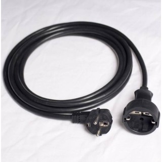 Rallonge blindée noire 10 mètres x 1.5 mm² 