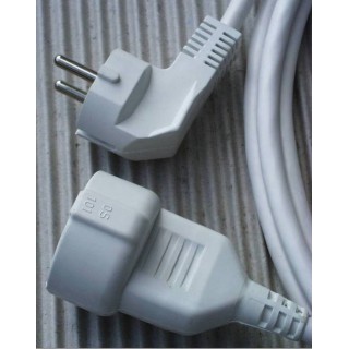 Rallonge blindée blanche 5 mètres x 1.5 mm² 